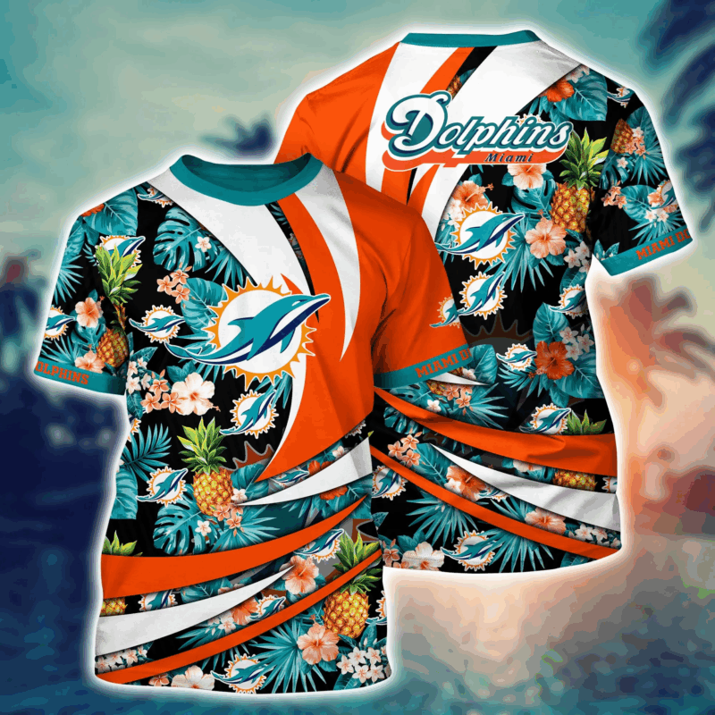 Miami Dolphins NFL Flower Tshirt Custom Summer Football V5