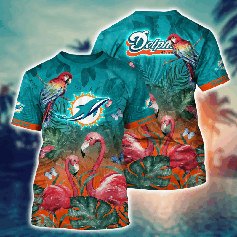 Miami Dolphins NFL Flower Tshirt Custom Summer Football V6