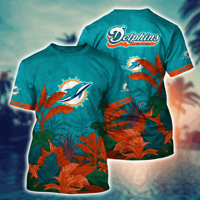 Miami Dolphins NFL Flower Tshirt Custom Summer Football V7