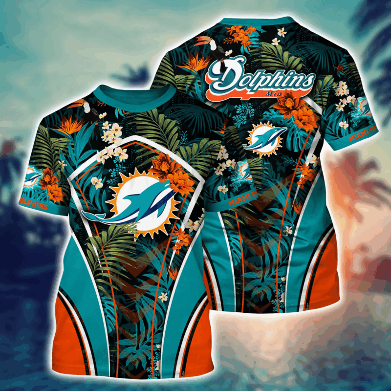 Miami Dolphins NFL Flower Tshirt Custom Summer Football V8
