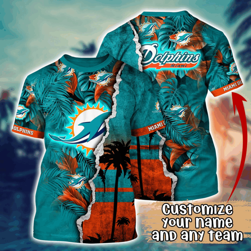 Miami Dolphins NFL Flower Tshirt For Fans