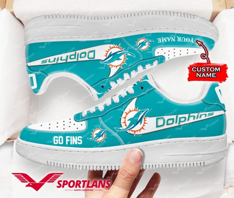 Miami Dolphins NFL Personalized Air Force 1 Shoes TMPHAF112710020
