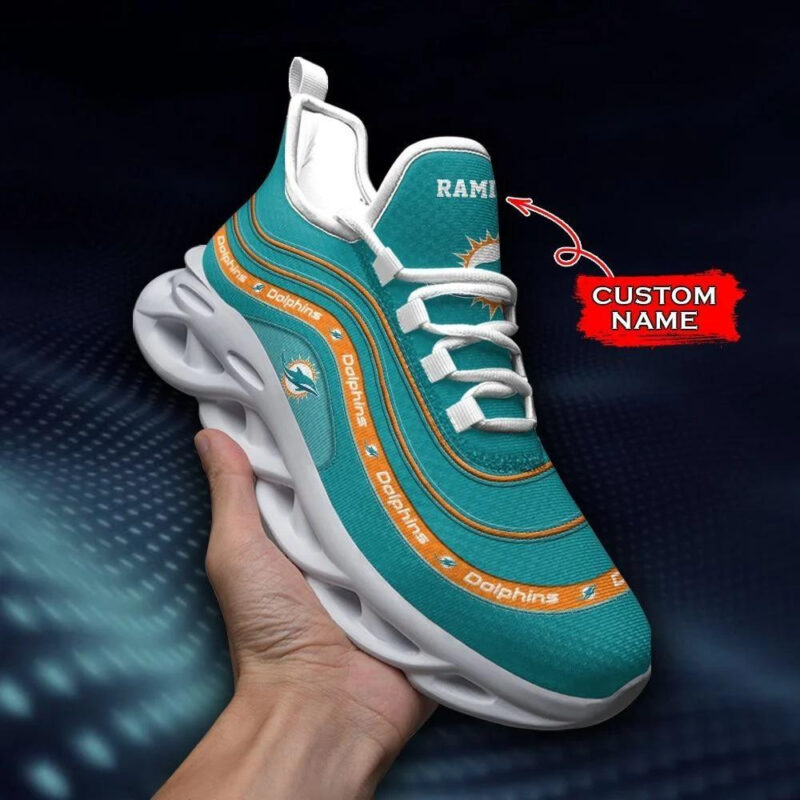 Miami Dolphins NFL Personalized Max Soul Shoes