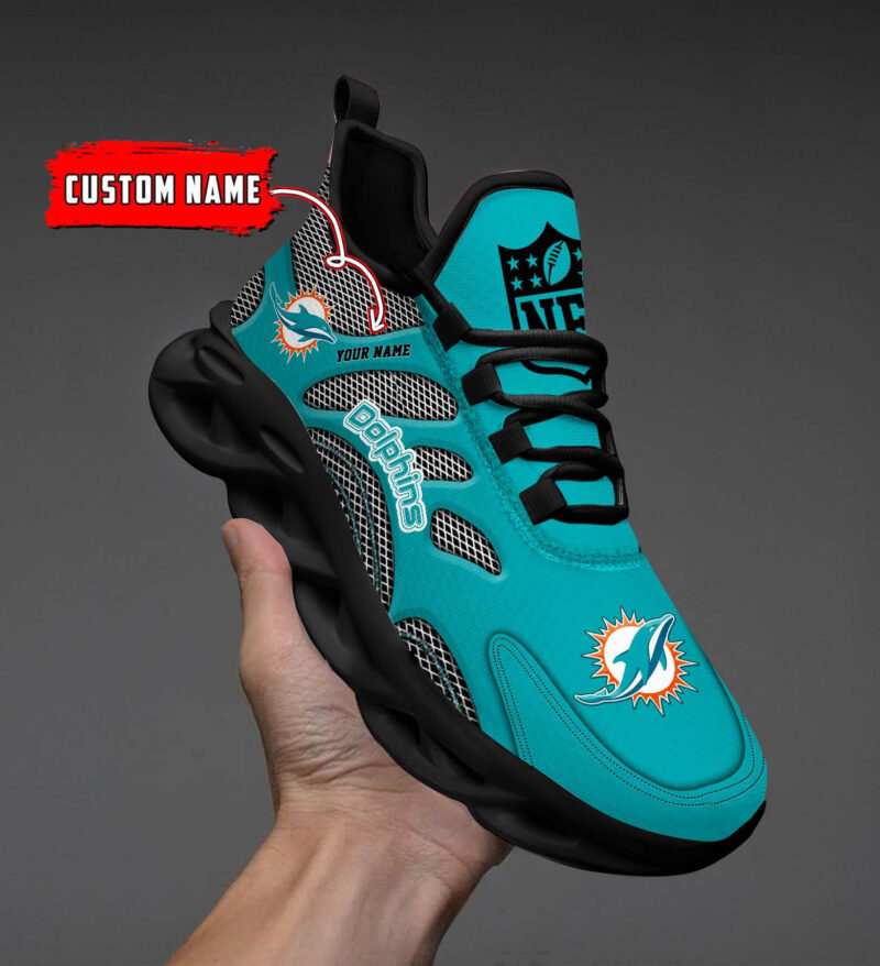 Miami Dolphins NFL Personalized Max Soul Shoes