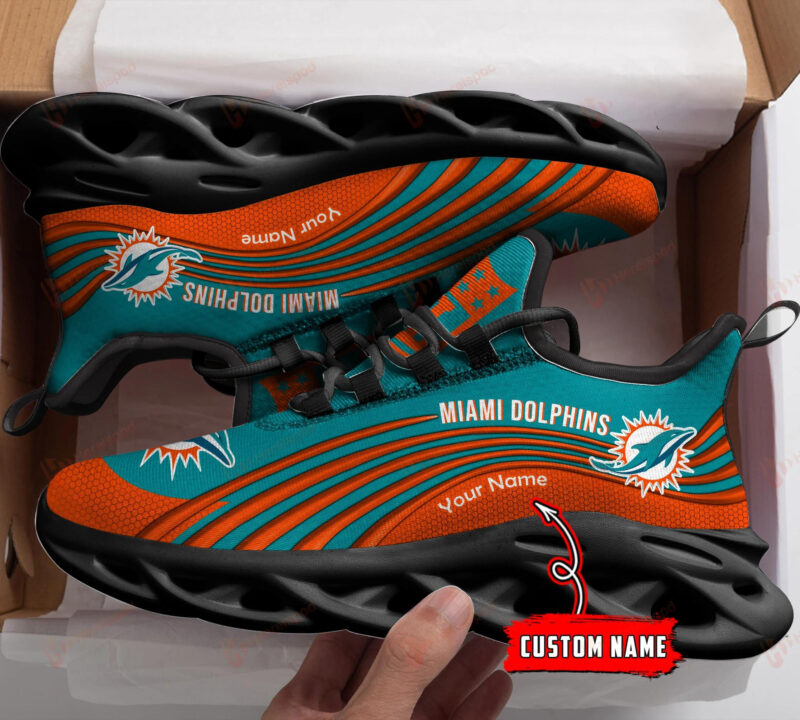 Miami Dolphins NFL Personalized Max Soul Shoes