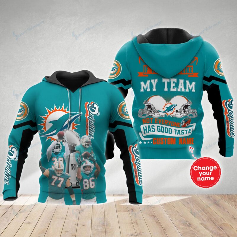 Miami Dolphins Personalized All Over Printed Hoodie 3D V4