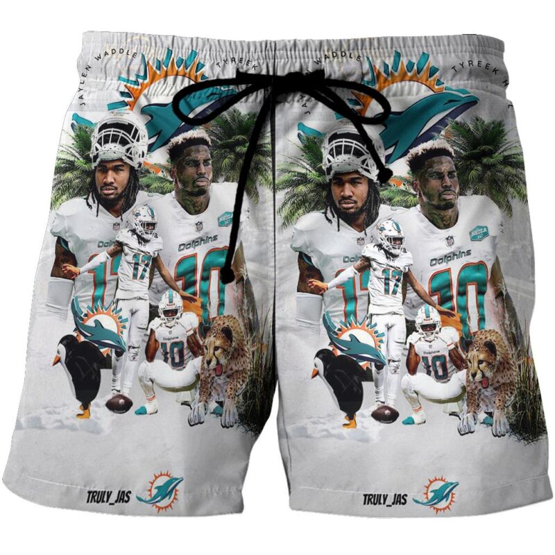 Miami Dolphins Players3 3D All Over Print Summer Beach Hawaiian Short