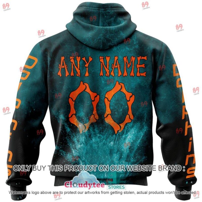 Miami Dolphins Pumpkin Head Halloween Hoodie