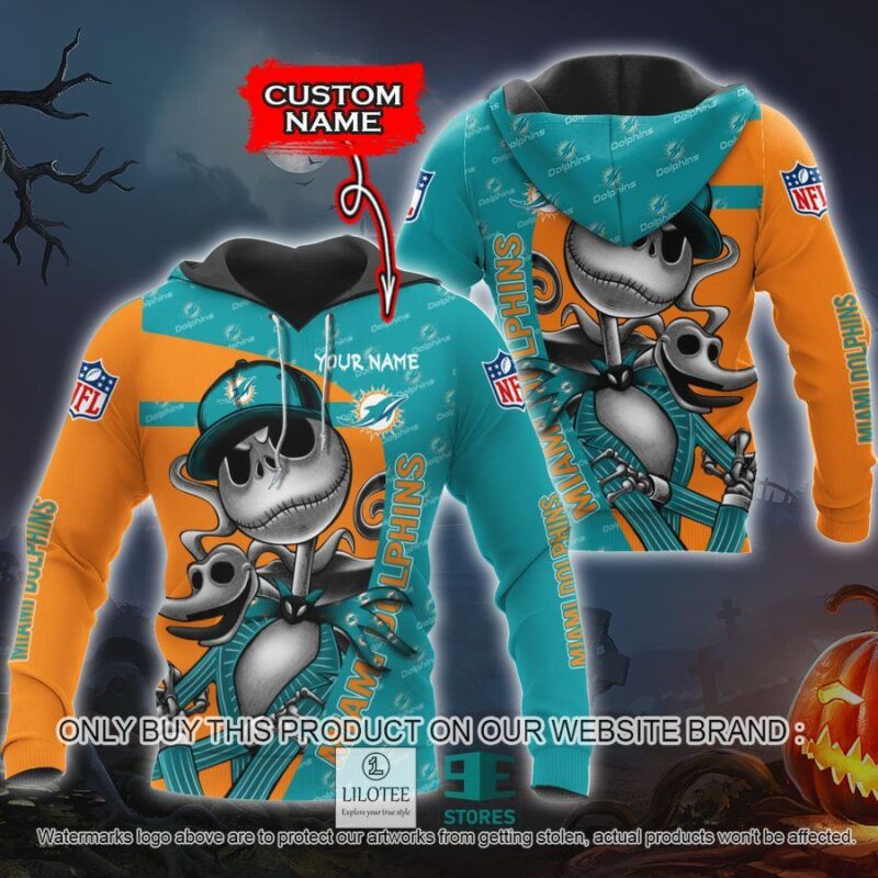NFL Jack Skellington Miami Dolphins Hoodie
