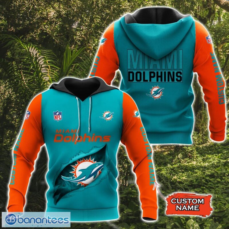 NFL Miami Dolphins Custom Name 3D Hoodie