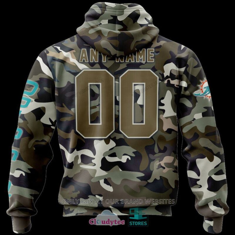Personalized Miami Dolphins Skull Camo 3D Hoodie