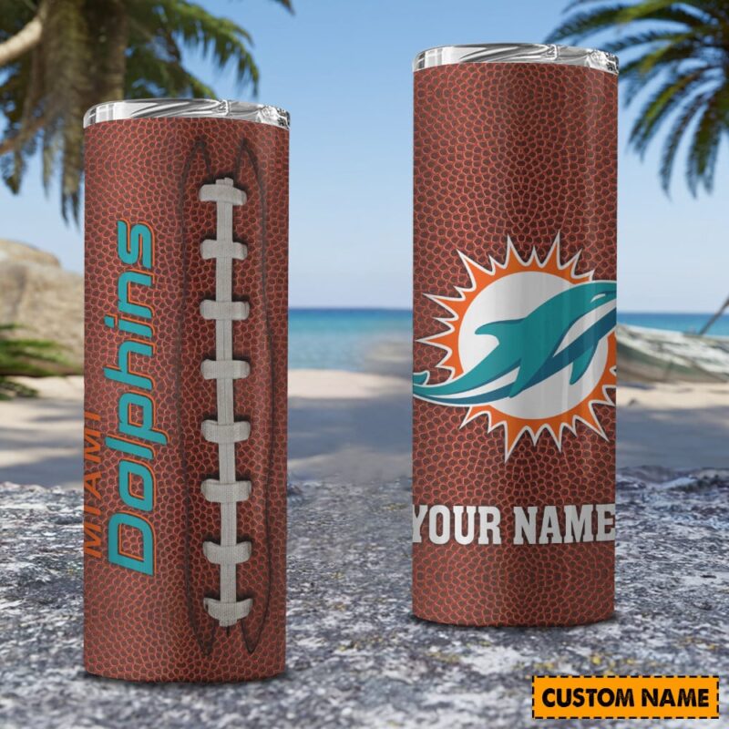 Sportswearmerch Miami Dolphins New Personalized Skinny Tumbler 20OZ For Fan - Sportswearmerch