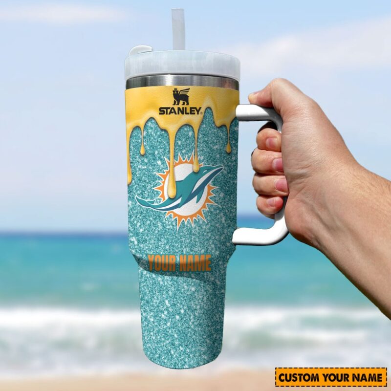 Sportswearmerch Miami Dolphins New Pesonalized Tumbler 40OZ for fan - Sportswearmerch