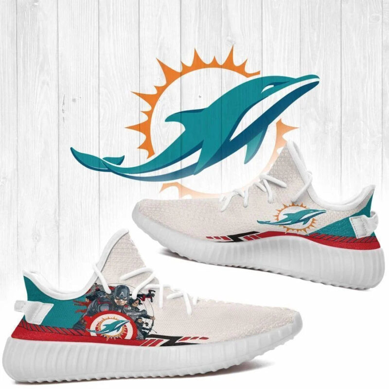 Superheroes Miami Dolphins Nfl Yeezy Boost 350 Shoes Yeezy Sneakers Shoes Kid White Sole Yeezy Sneakers Shoes