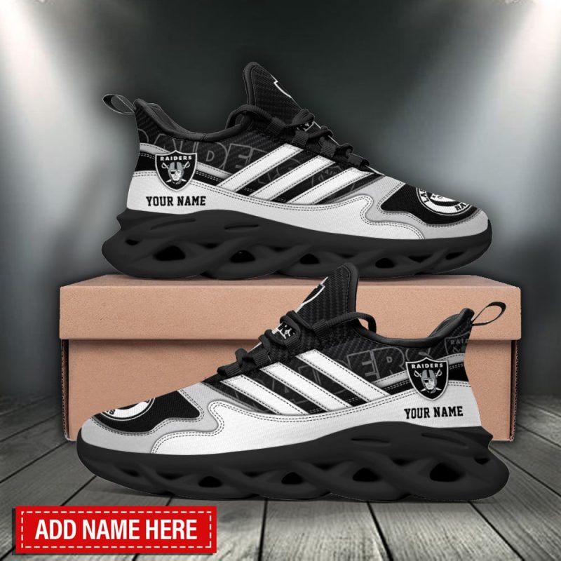 3D Las Vegas Raiders Running Sneaker For Men Women - Raidersfanworld.com