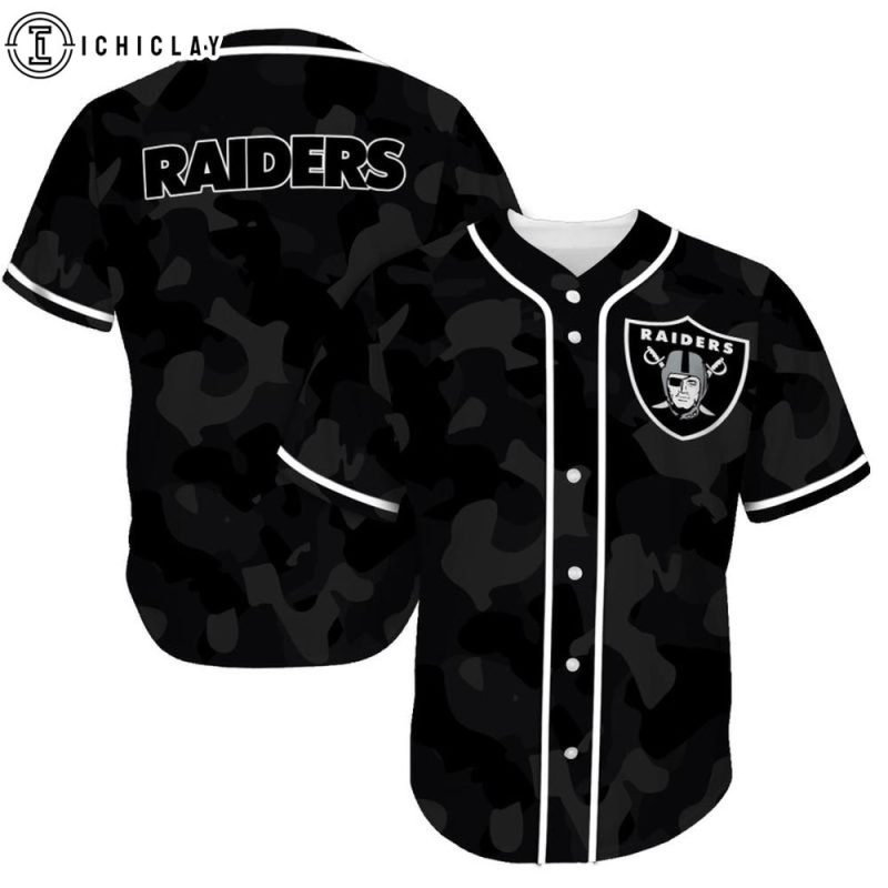 Las Vegas Raiders Camouflage Patterns Baseball Jersey - ichiclay