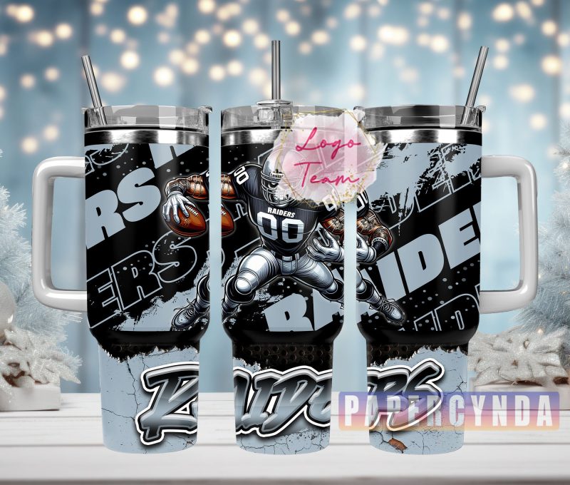 Las Vegas Raiders Custom Stanley Cup 40 oz 30 oz Tumbler With Handle | StormMerch