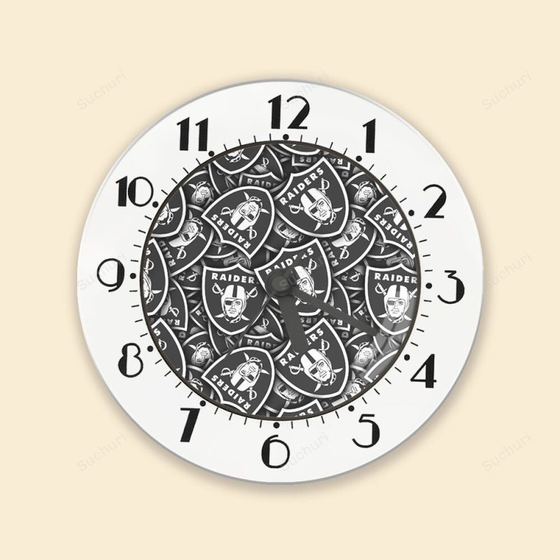 Las Vegas Raiders Logo Pattern2 Alarm Clock