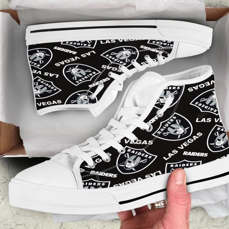 Las Vegas Raiders Logo Pattern4 High Top Shoes