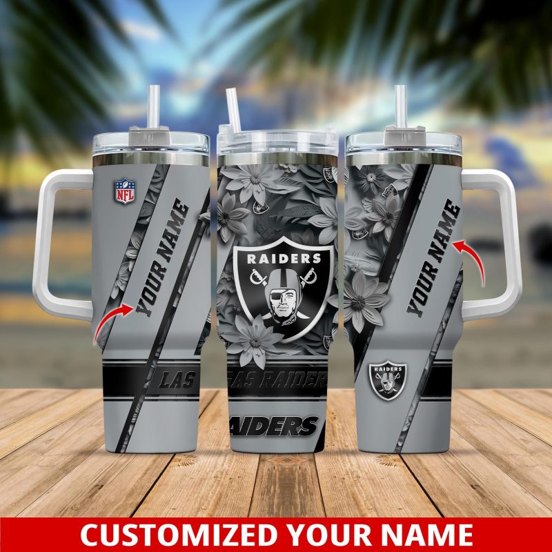 Las Vegas Raiders NFL Custom Stanley Cup 40 oz 30 oz Tumbler With Handle | StormMerch