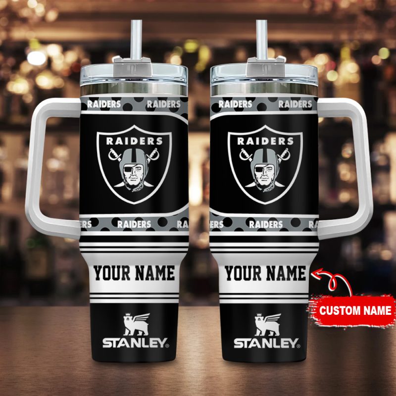 Las Vegas Raiders NFL Custom Stanley Cup 40 oz 30 oz Tumbler With Handle | StormMerch