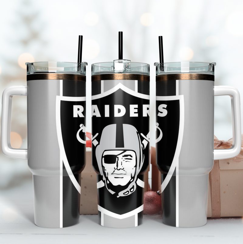 Las Vegas Raiders NFL Custom Stanley Cup 40 oz 30 oz Tumbler With Handle | StormMerch
