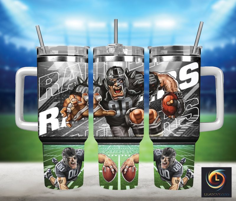 Las Vegas Raiders NFL Mascot Custom Stanley Cup 40 oz 30 oz Tumbler With Handle | StormMerch