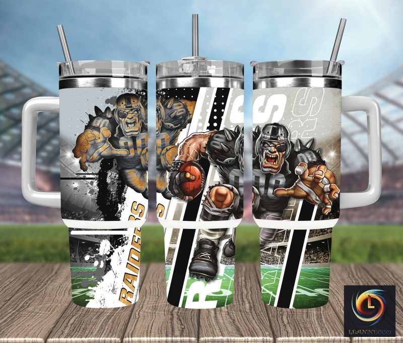 Las Vegas Raiders NFL Mascot Custom Stanley Cup 40 oz 30 oz Tumbler With Handle | StormMerch