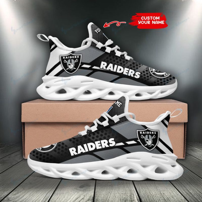 Men Las Vegas Raiders Personalized Custom Sneaker - Raidersfanworld.com