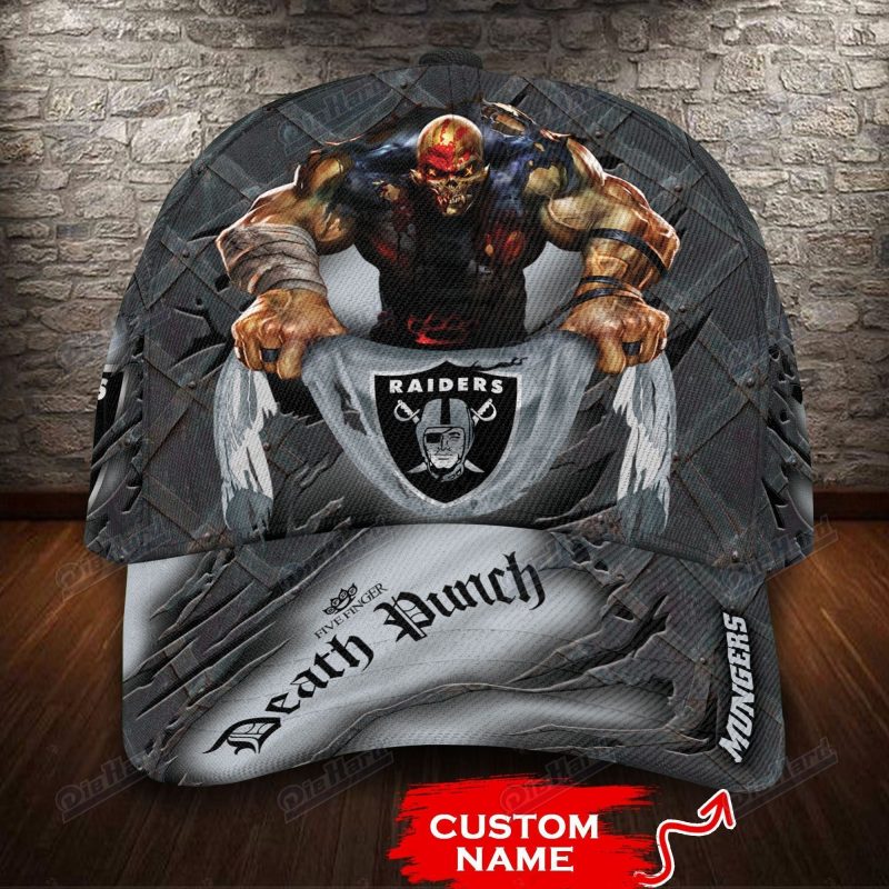 NFL Las Vegas Raiders Five Finger Death Punch 3D Classic Cap 08 Custom - Raidersfanworld.com