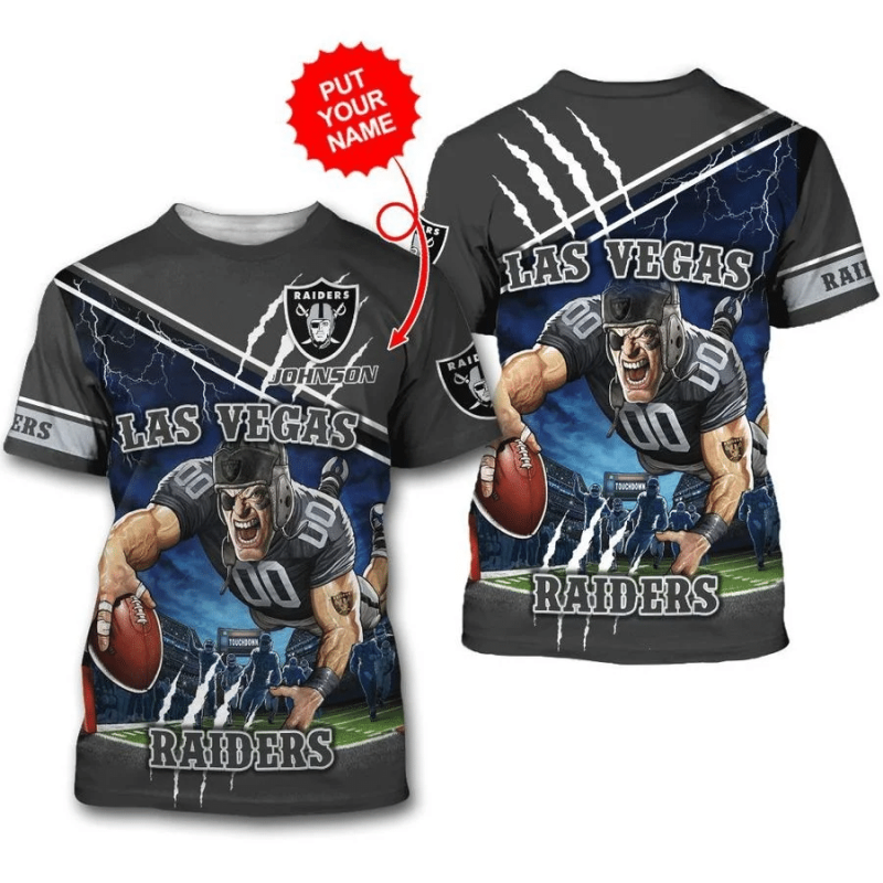 NFL Las Vegas Raiders Style Tshirt 3D Print - Raidersfanworld.com