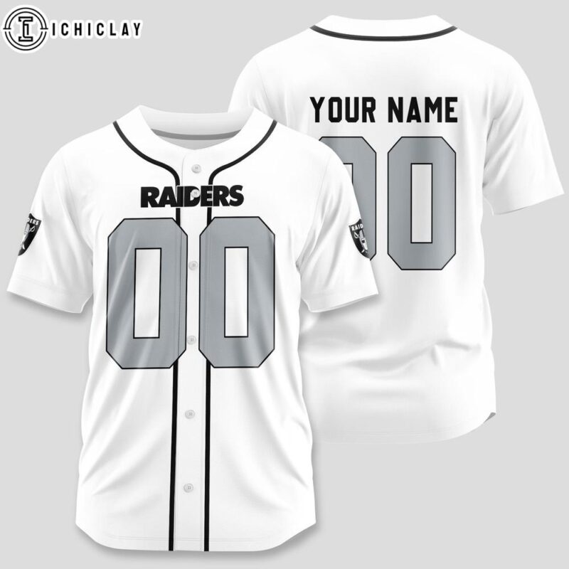 Custom Name And Number Las Vegas Raiders NFL Team Baseball Jersey