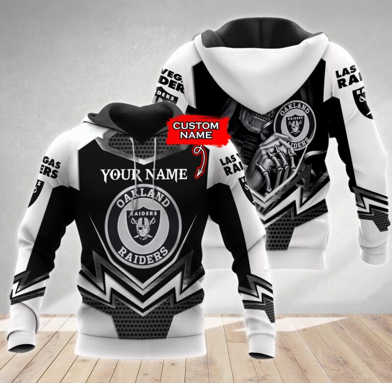 Las Vegas Raiders 3D Personalized Skull Hoodie