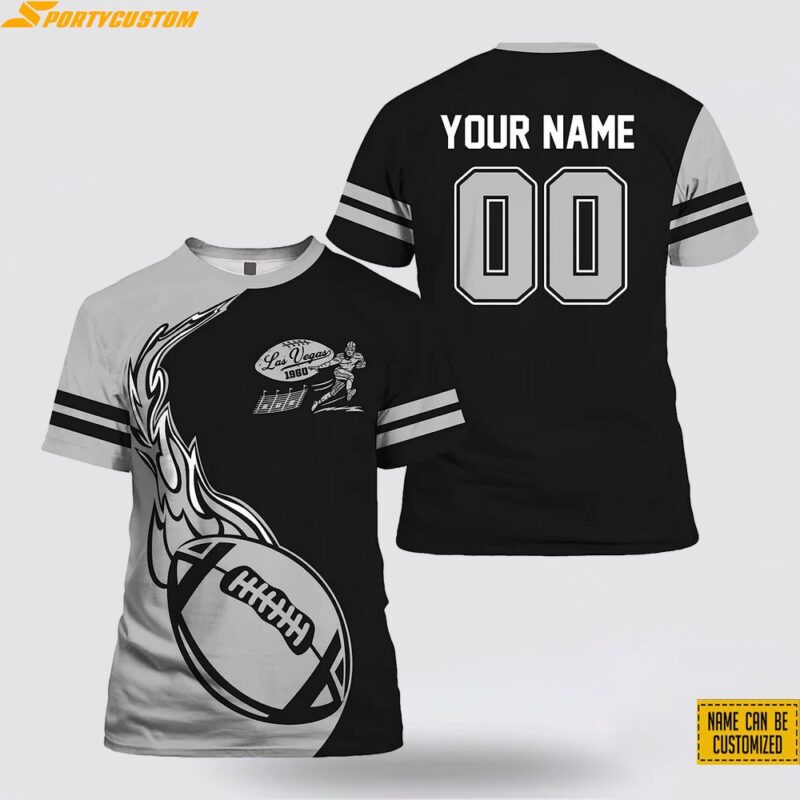 Las Vegas Raiders All Over Printed Custom Name And Number Nfl 3D T Shirts Limited Edition Gift