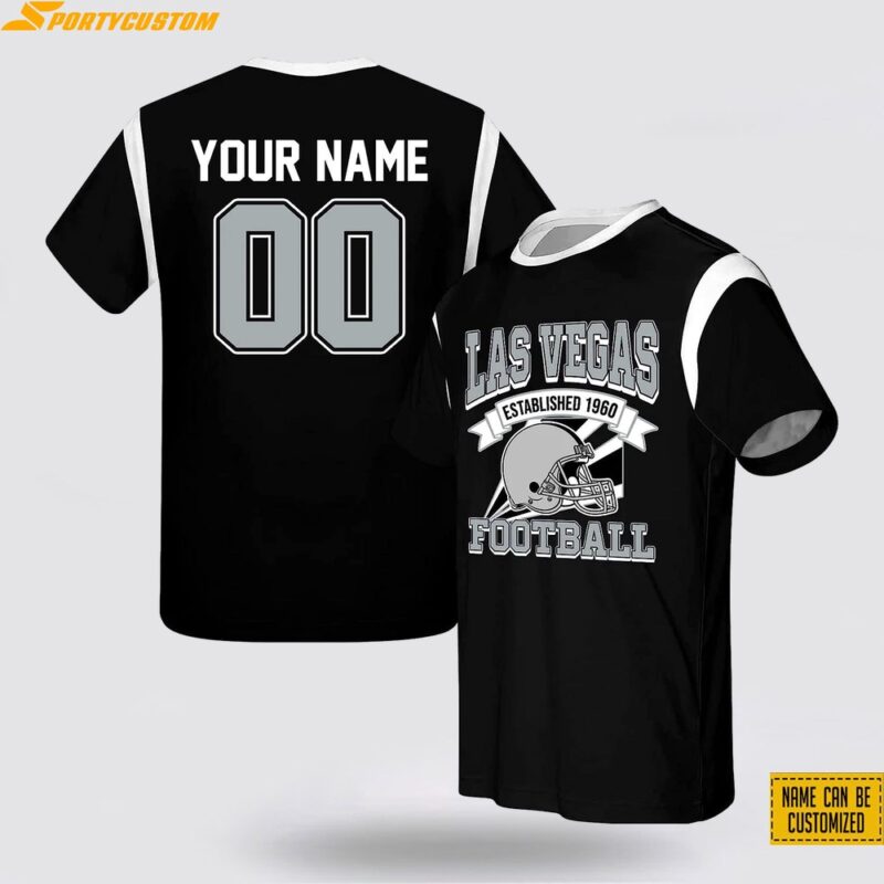 Las Vegas Raiders All Over Printed Custom Name And Number Nfl 3D T Shirts For Hot Fans