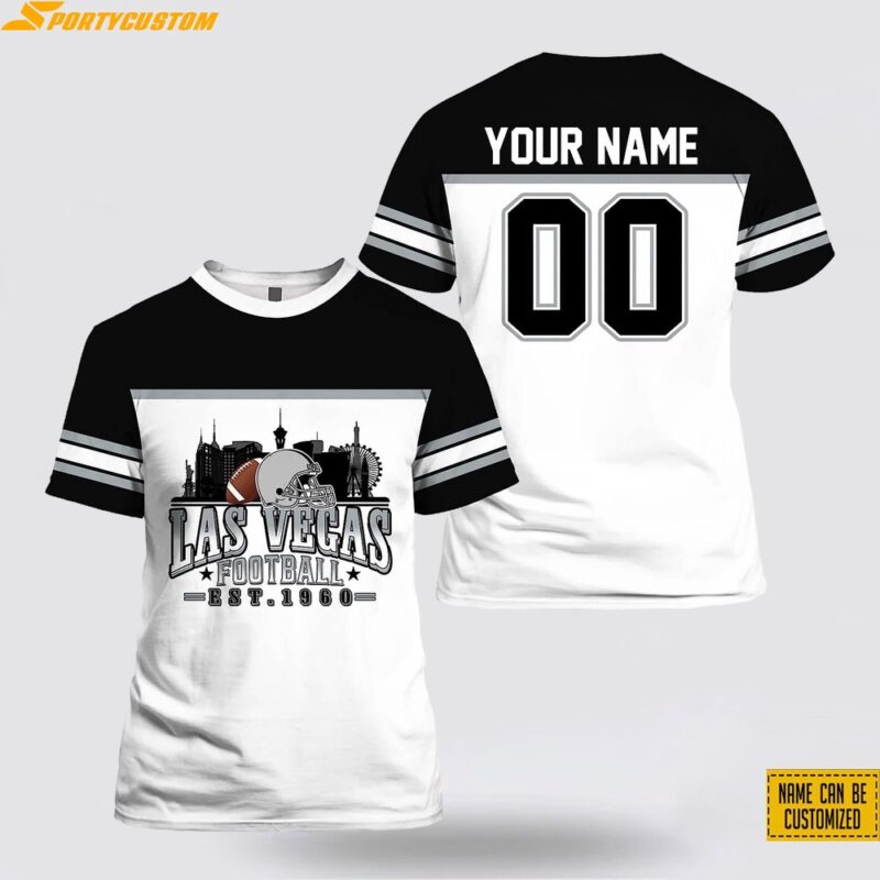 Las Vegas Raiders All Over Printed Custom Name And Number Nfl 3D T Shirts For Cool Fans