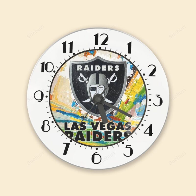 Las Vegas Raiders Art Colorful Alarm Clock