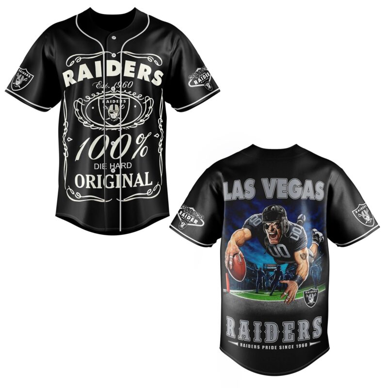 Las Vegas Raiders Baseball Jersey For Fans