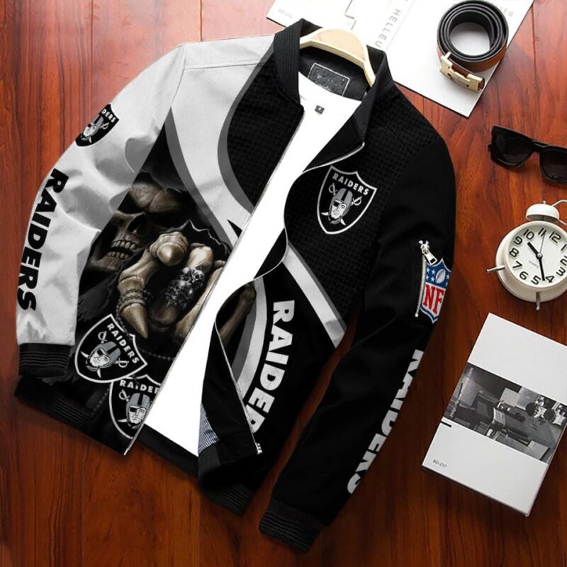 Las Vegas Raiders Bomber Jacket 654 - Raidersfanworld.com