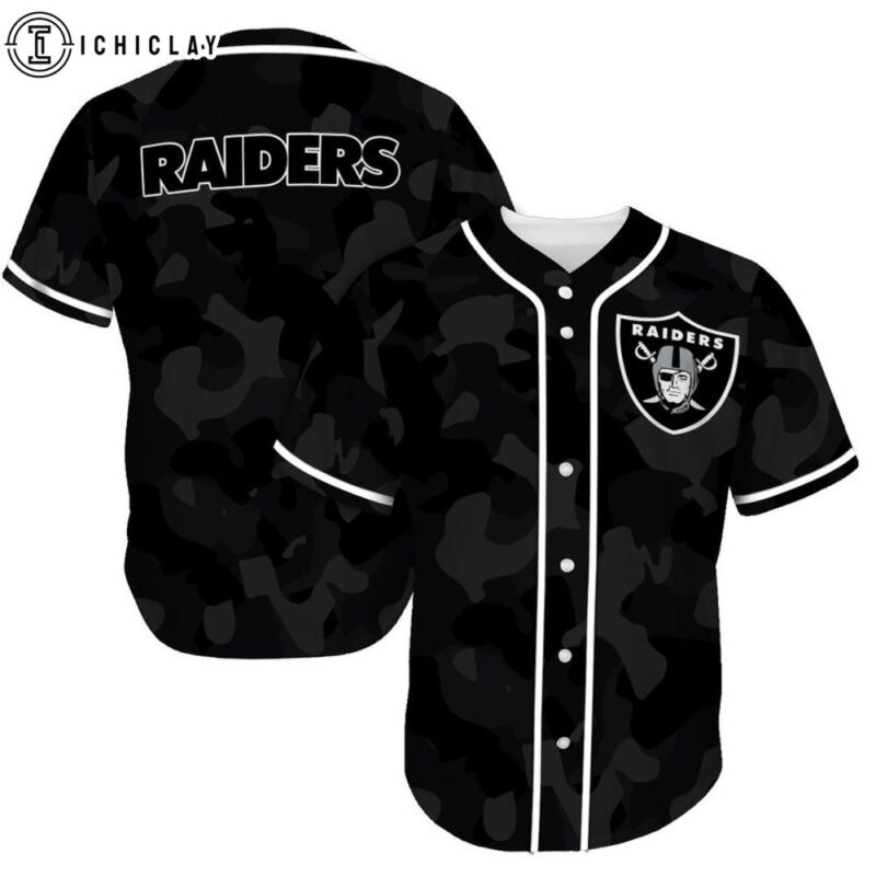 Las Vegas Raiders Camouflage Patterns Baseball Jersey - ichiclay