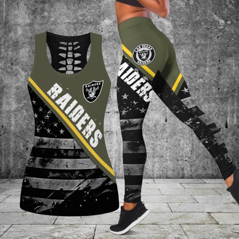 Las Vegas Raiders Combo Tank Top And Leggings BG307