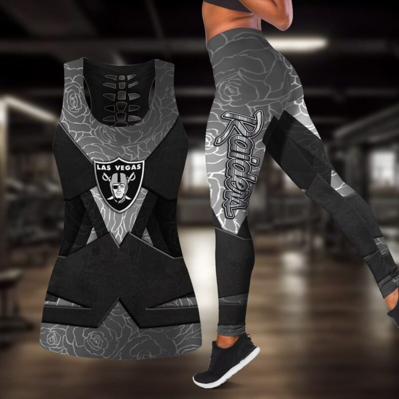 Las Vegas Raiders Combo Tank Top And Leggings BG313