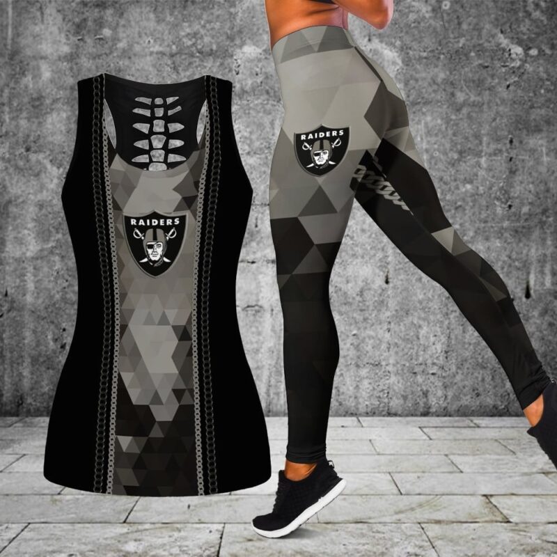Las Vegas Raiders Combo Tank Top And Leggings BG329