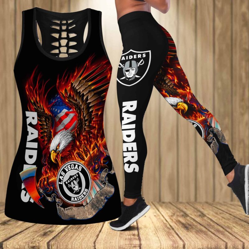 Las Vegas Raiders Combo Tank Top And Leggings BG335