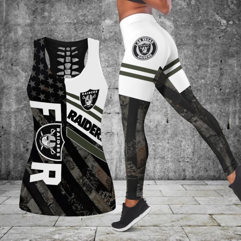 Las Vegas Raiders Combo Tank Top And Leggings BG345