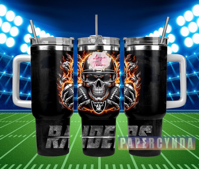 Las Vegas Raiders Custom Stanley Cup 40 oz 30 oz Tumbler With Handle | StormMerch