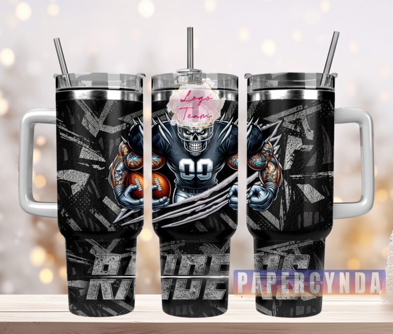 Las Vegas Raiders Custom Stanley Cup 40 oz 30 oz Tumbler With Handle | StormMerch
