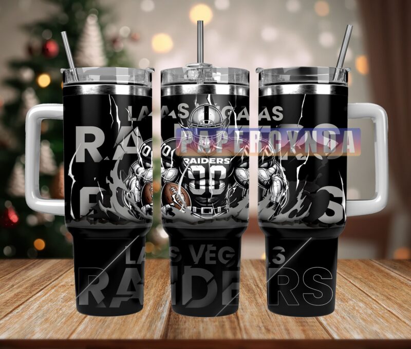 Las Vegas Raiders Custom Stanley Cup 40 oz 30 oz Tumbler With Handle | StormMerch