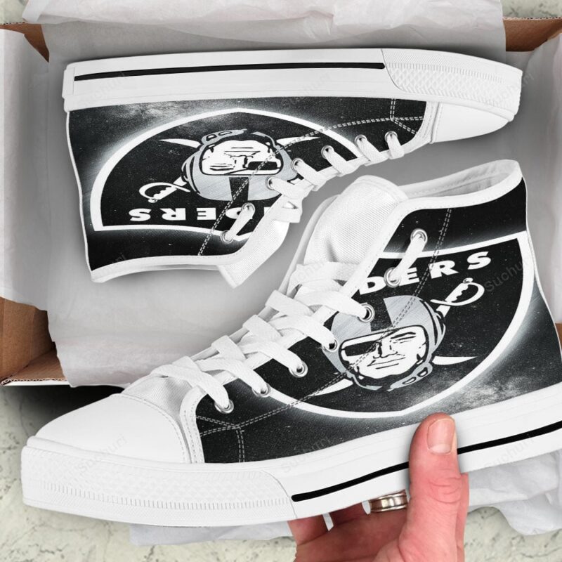 Las Vegas Raiders Galaxy Logo Art High Top Shoes