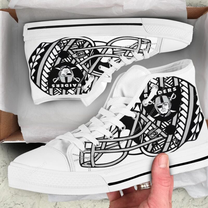 Las Vegas Raiders Helmet Triba High Top Shoes